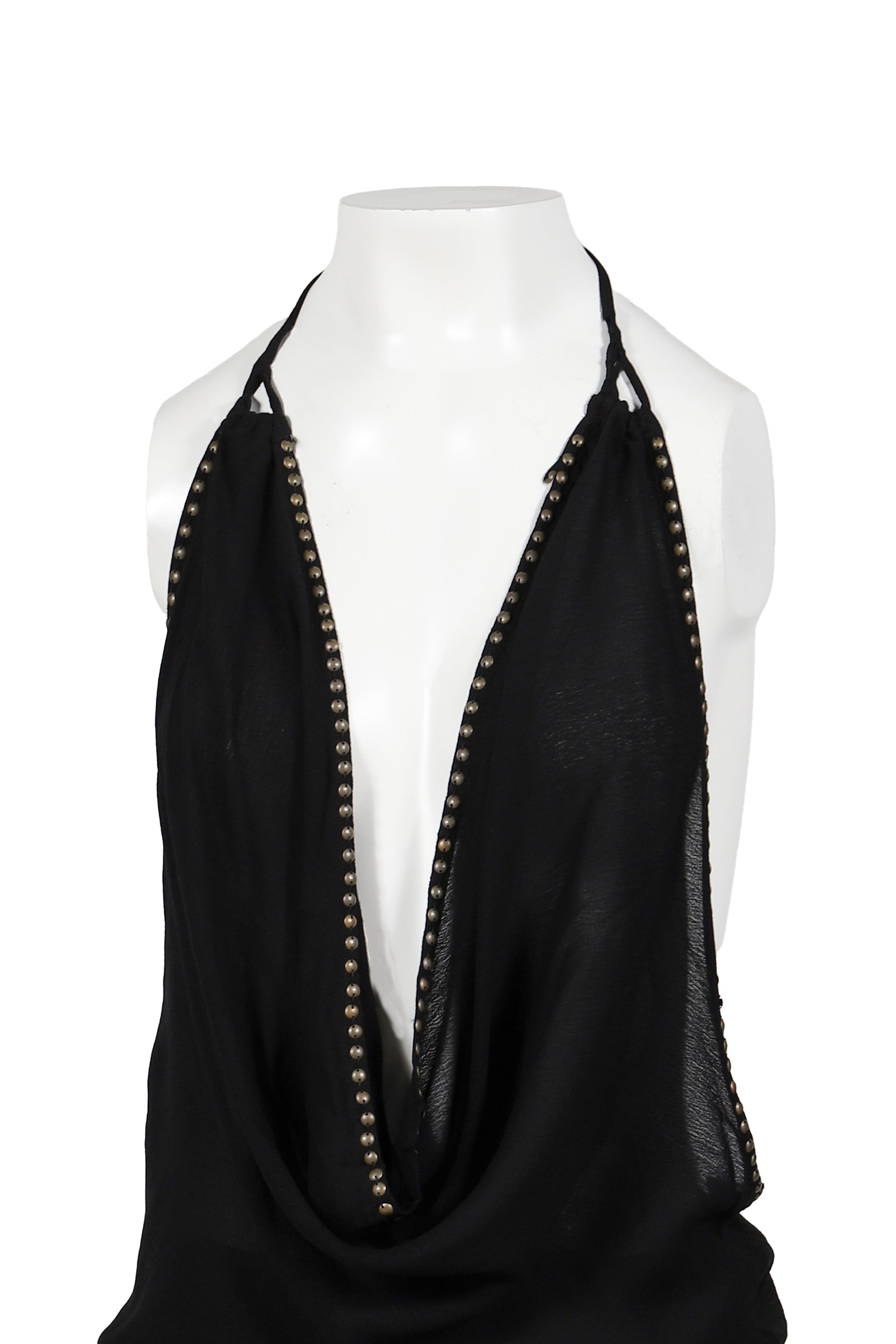 Jaded London TATIANA BACKLESS STUDDED TOP / BLK