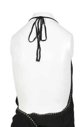 Jaded London TATIANA BACKLESS STUDDED TOP / BLK