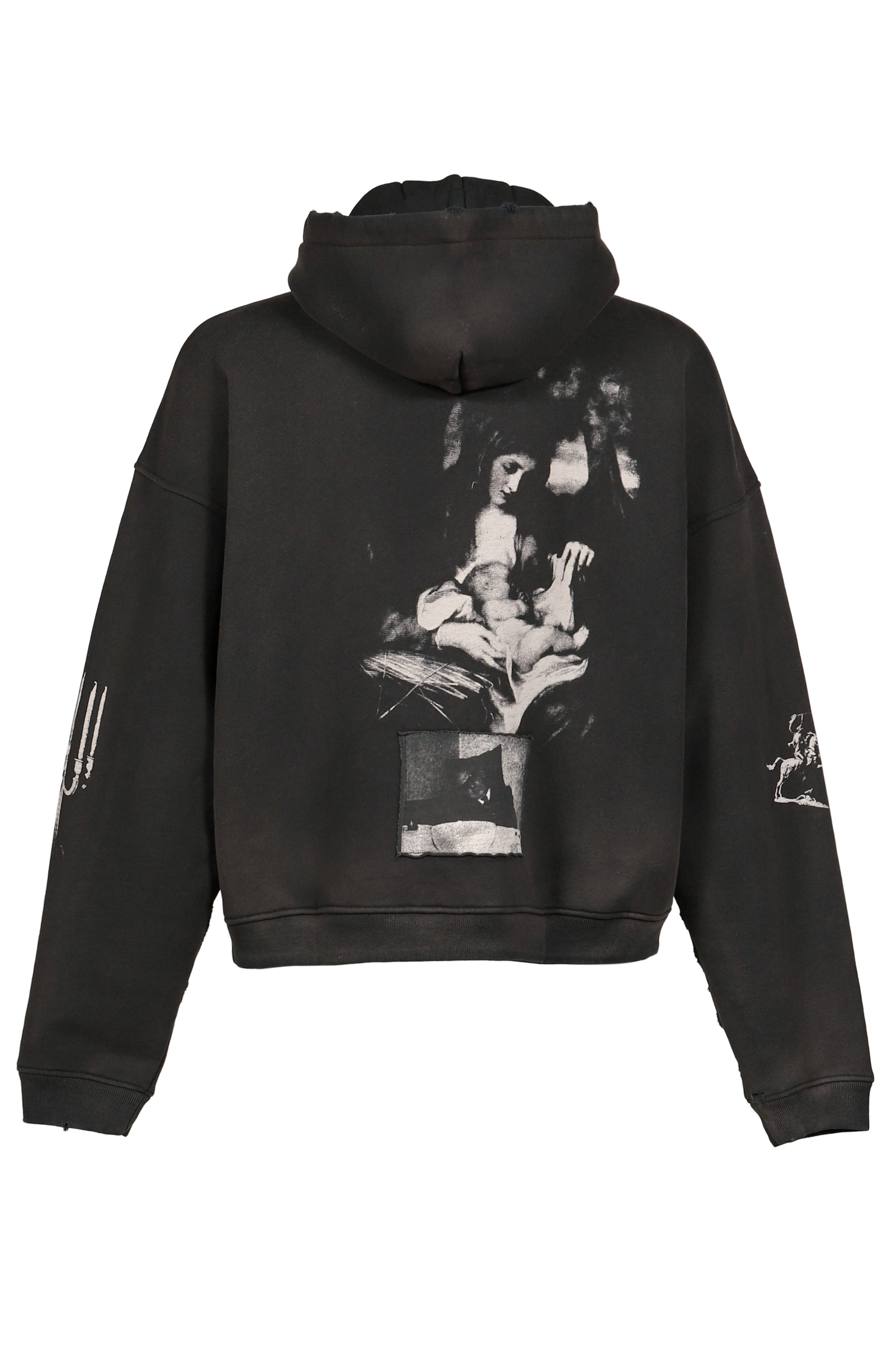 LENIN’S NAP TIME ASSEMBLAGE ZIP HOODIE / WASHED BLK