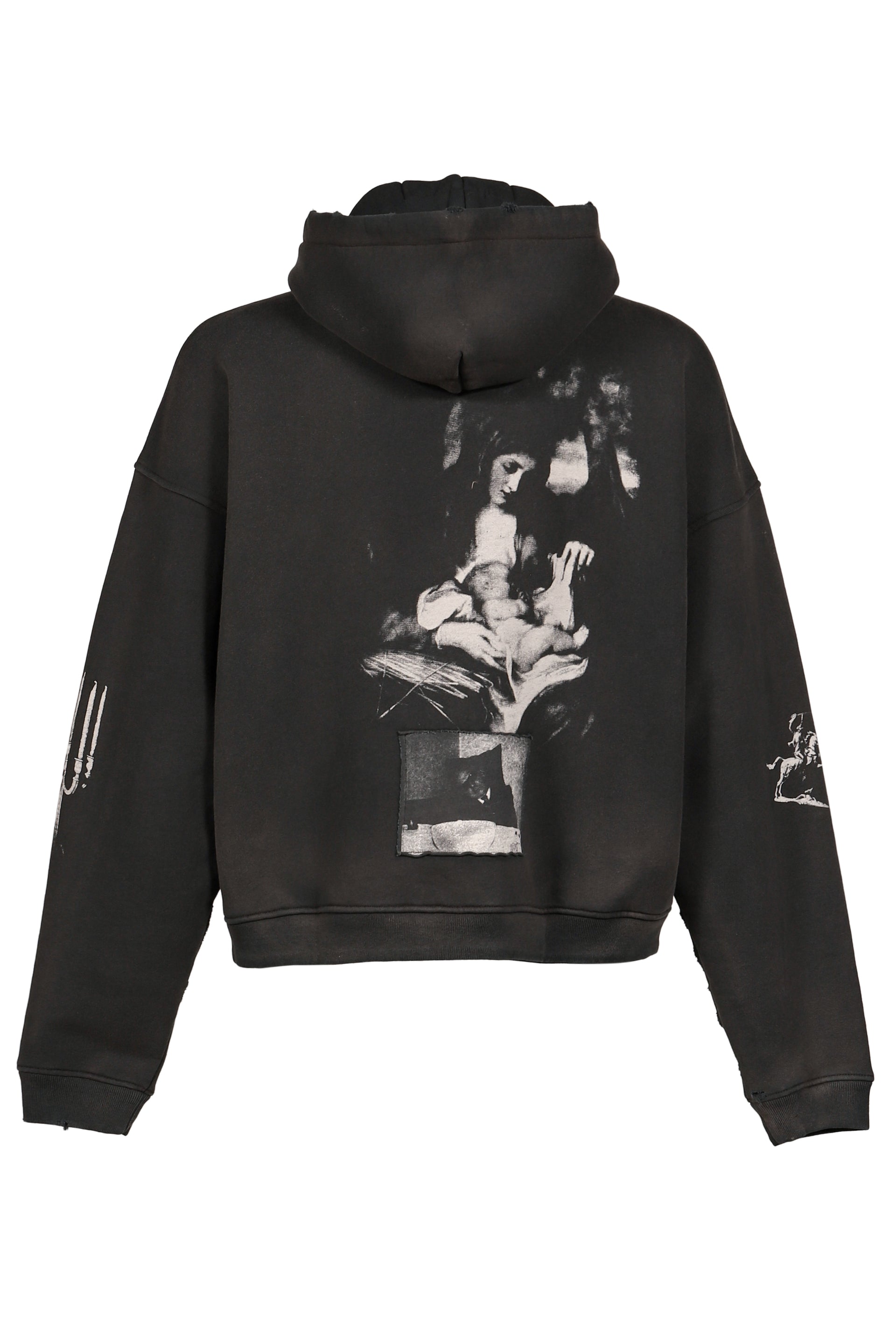 LENIN’S NAP TIME ASSEMBLAGE ZIP HOODIE / WASHED BLK