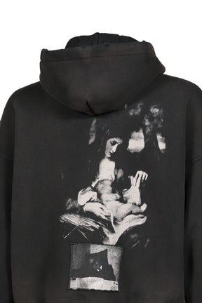 LENIN’S NAP TIME ASSEMBLAGE ZIP HOODIE / WASHED BLK