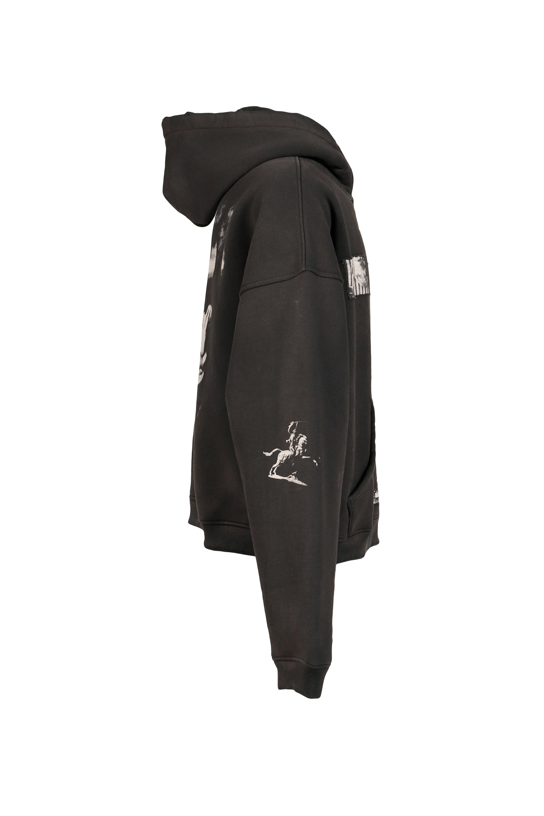 LENIN’S NAP TIME ASSEMBLAGE ZIP HOODIE / WASHED BLK