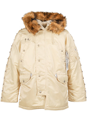 AI N-3B PARKA (DETACHABLE RIVET VELCRO) / VTG WHT 