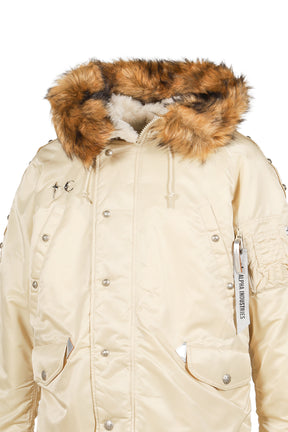 AI N-3B PARKA (DETACHABLE RIVET VELCRO) / VTG WHT 