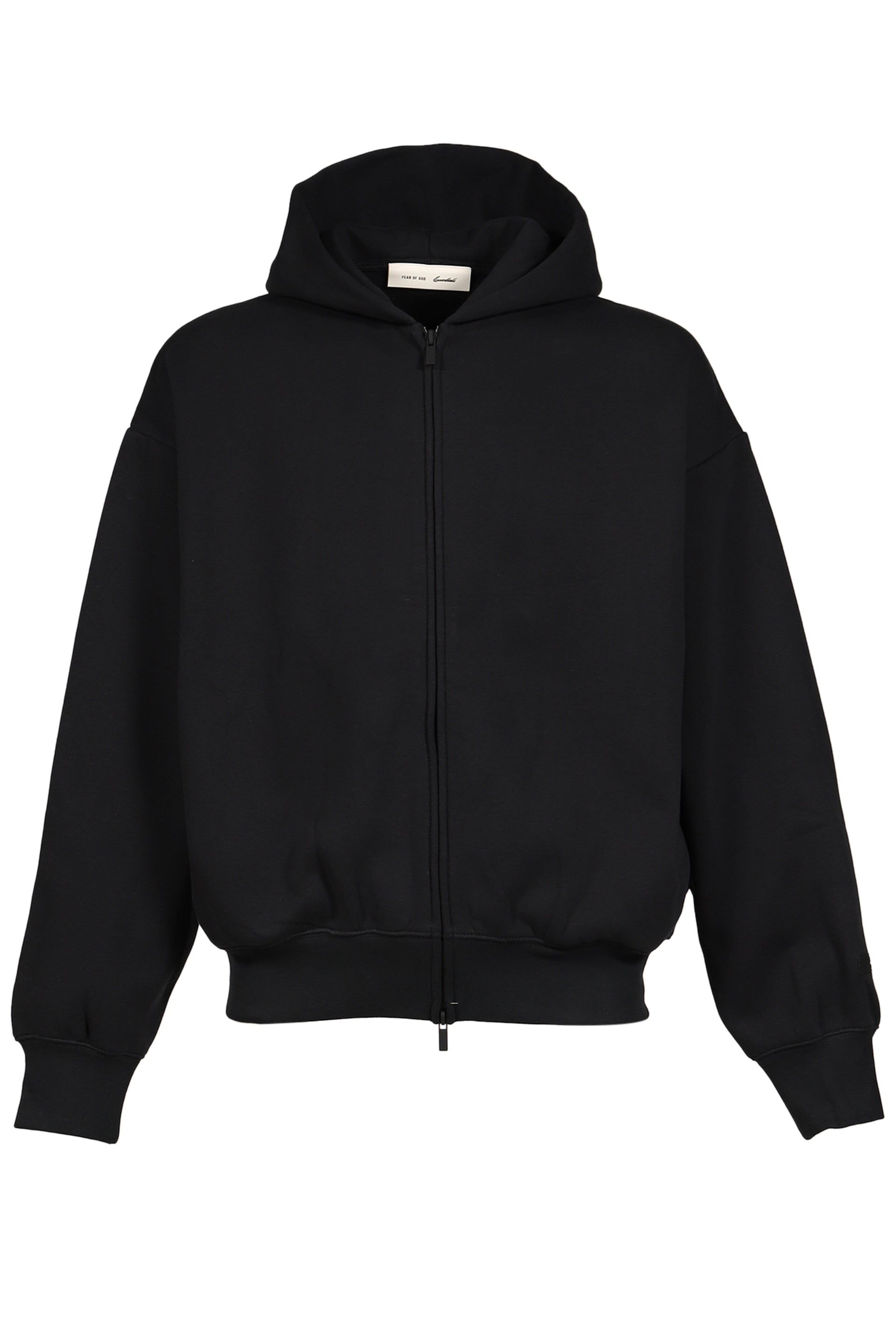 CLASSIC FIT FLEECE ZIP-UP HOODIE / VTG BLK / WHT