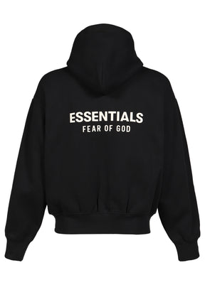CLASSIC FIT FLEECE ZIP-UP HOODIE / VTG BLK / WHT