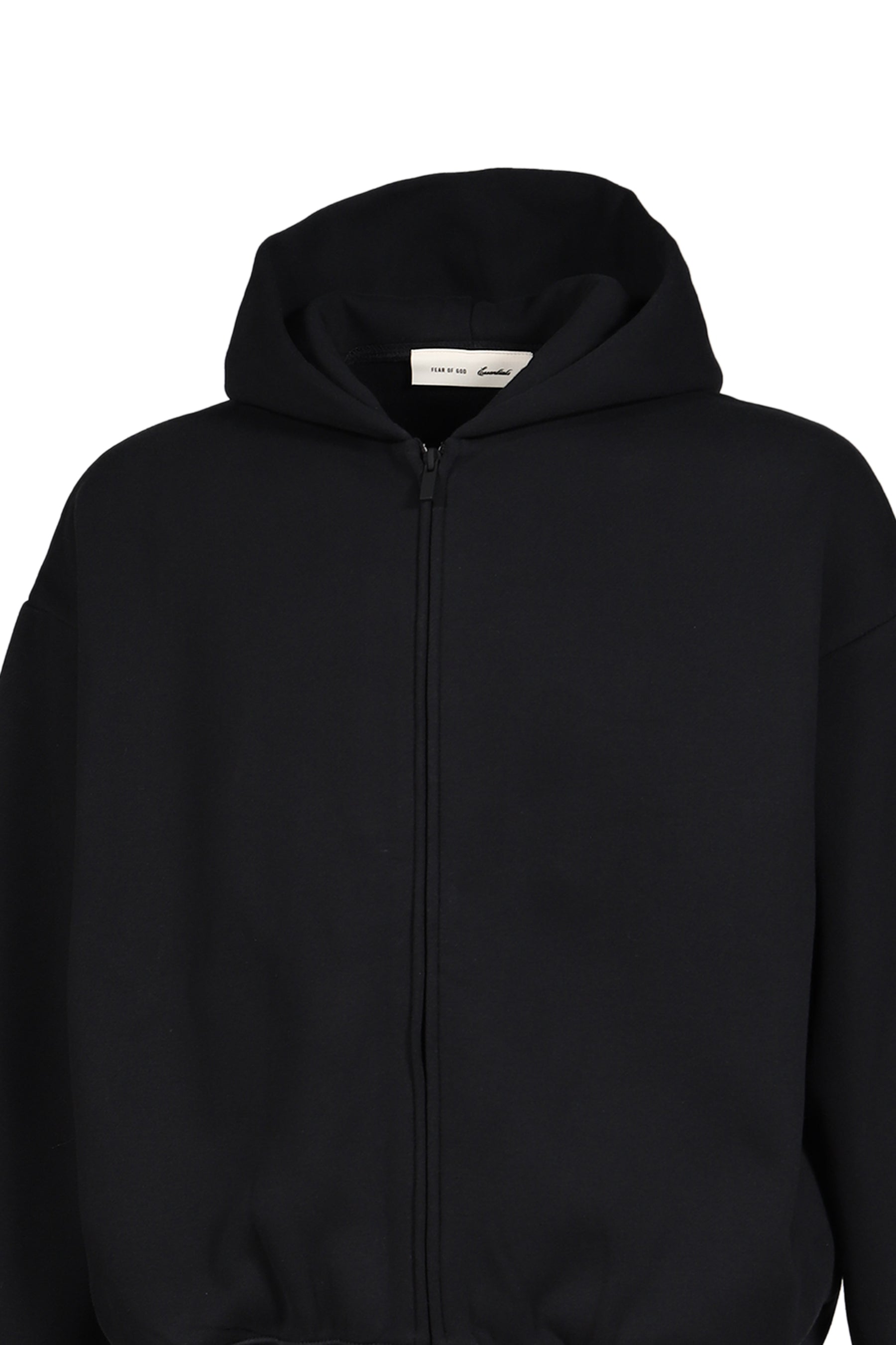 CLASSIC FIT FLEECE ZIP-UP HOODIE / VTG BLK / WHT