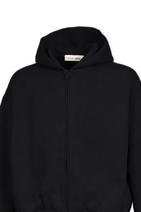 CLASSIC FIT FLEECE ZIP-UP HOODIE / VTG BLK / WHT