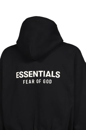 CLASSIC FIT FLEECE ZIP-UP HOODIE / VTG BLK / WHT