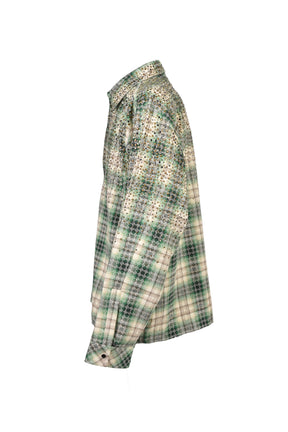 CRYSTAL OS WESTERN FLANNEL / DEEP TEAL