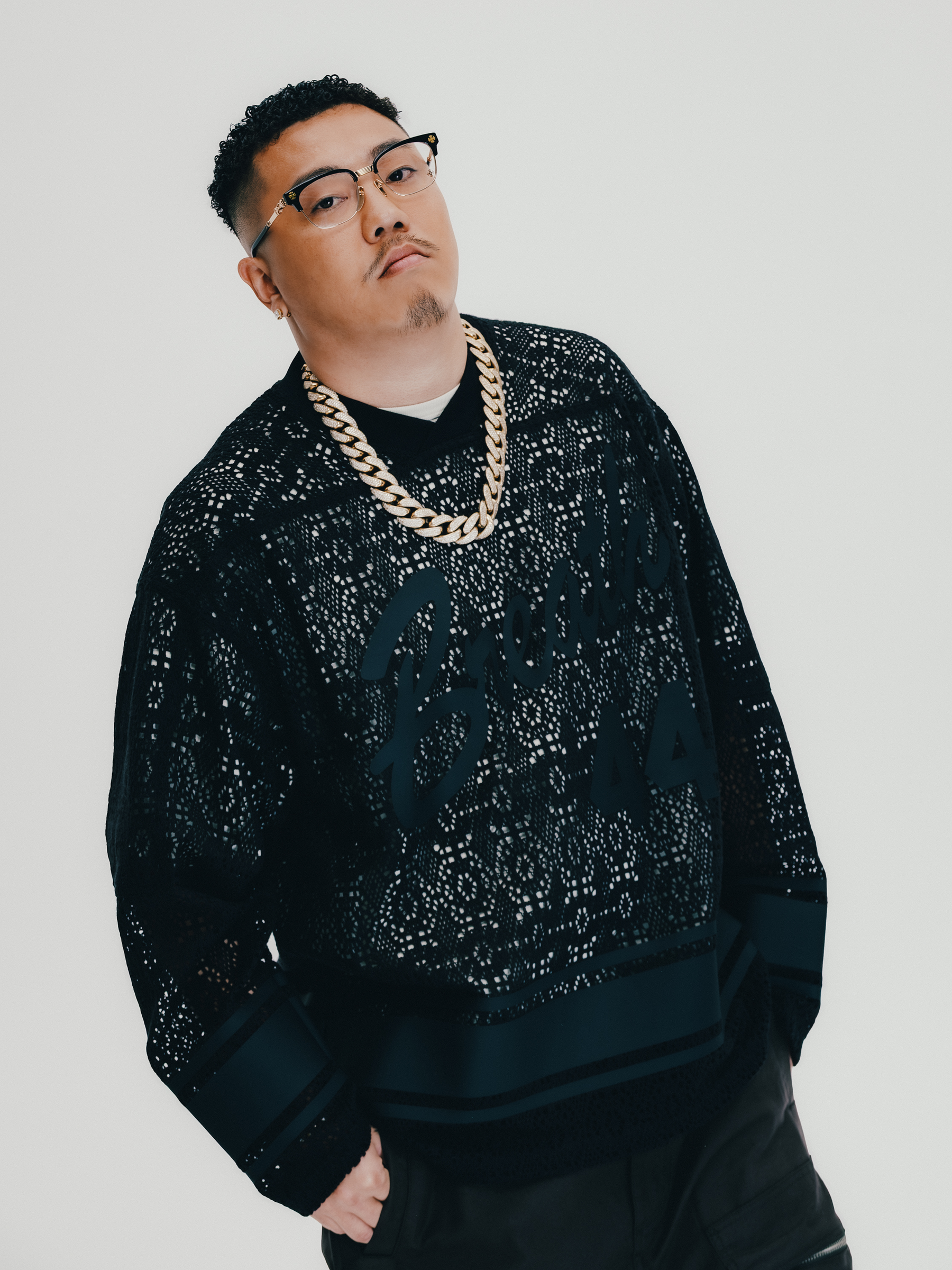 BREATH CROCHET LS GAME SHIRT メッシュシャツ BREATH ブレス SS25 CROCHET LS GAME SHIRT / BLK - NUBIAN