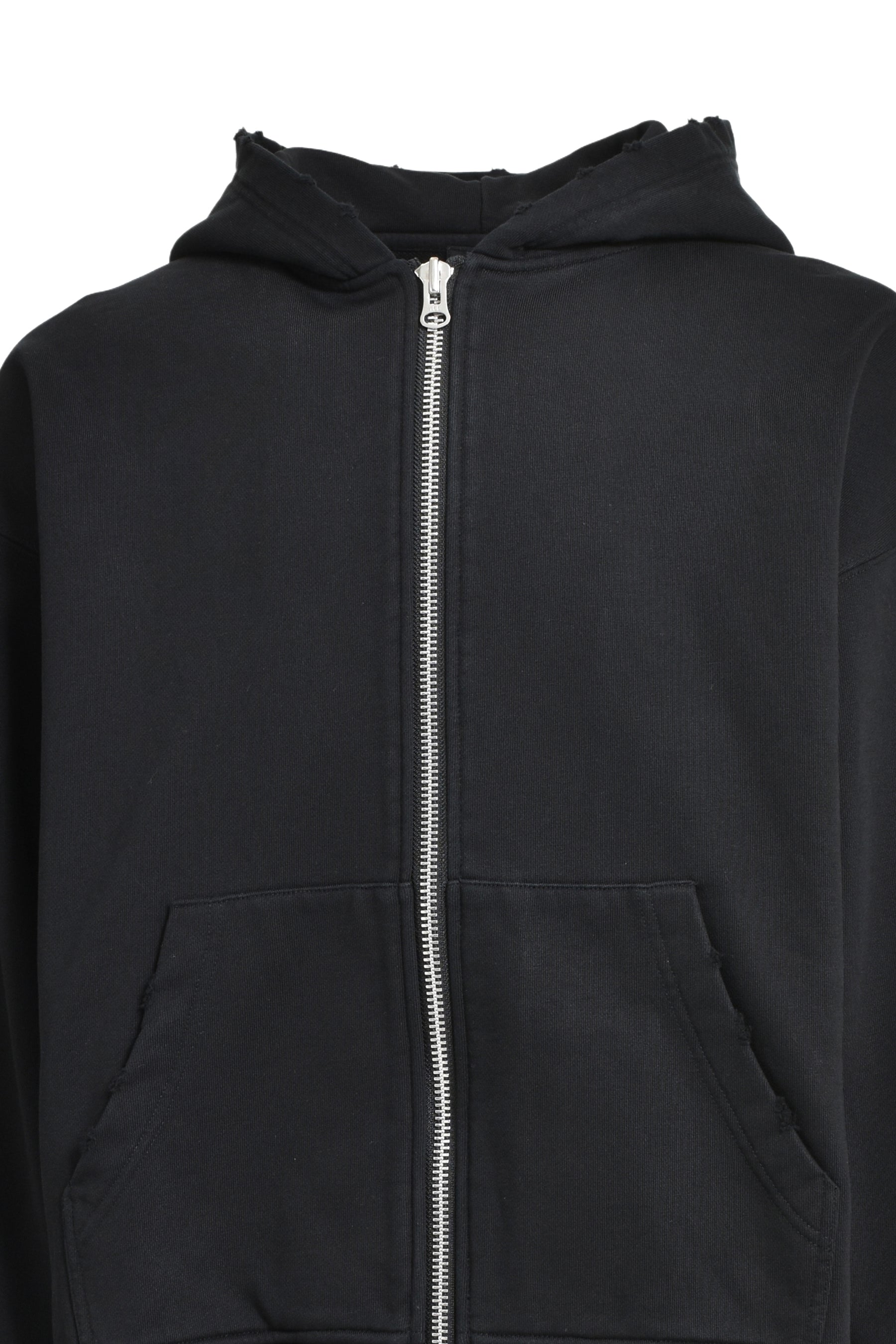 NEWRICH SHORT ZIP HOODIE / BLK