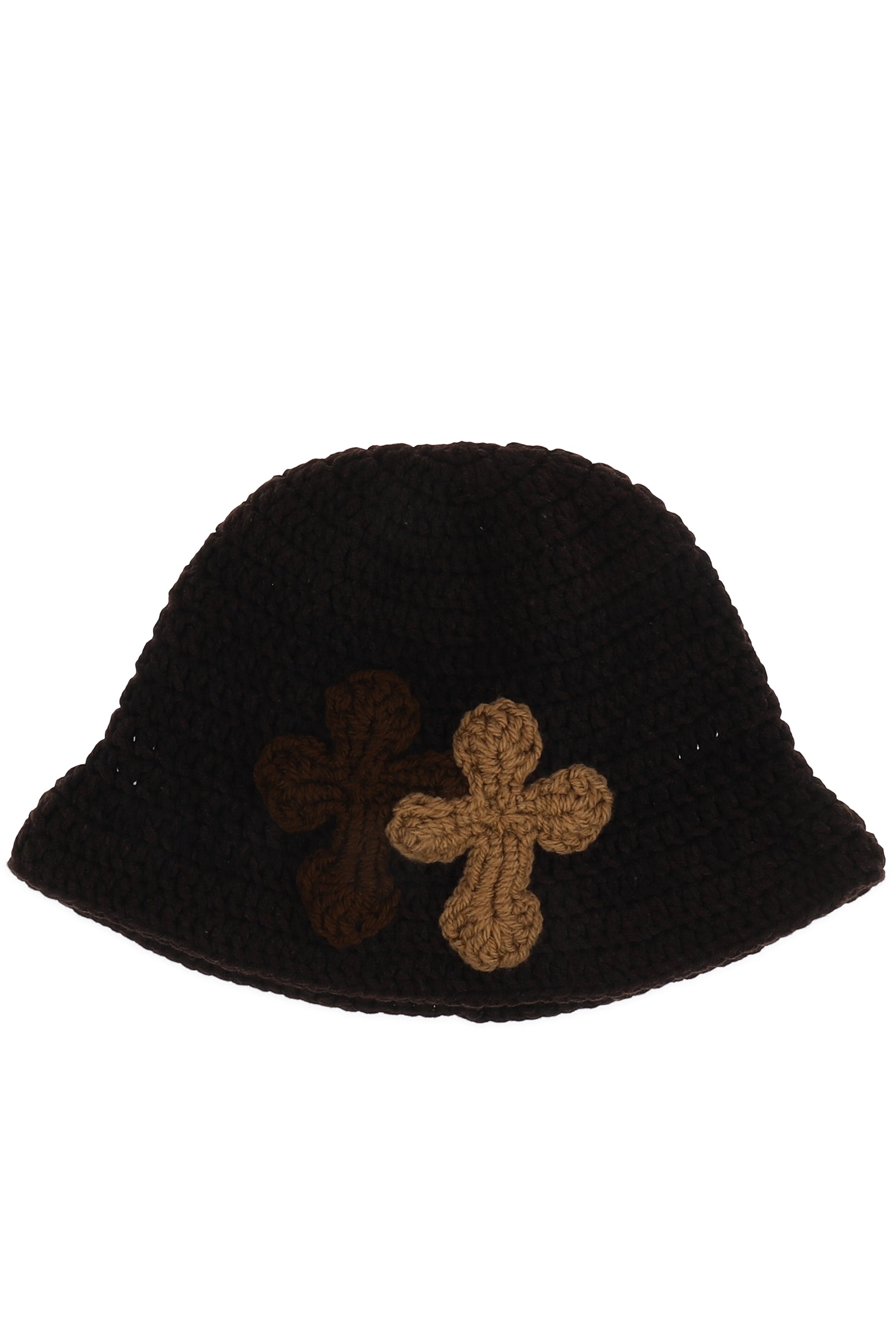 YARN クロスモチーフ 帽子 黒 YARN クロスモチーフ 帽子 黒 YARN クロスモチーフ 帽子 黒 帽子