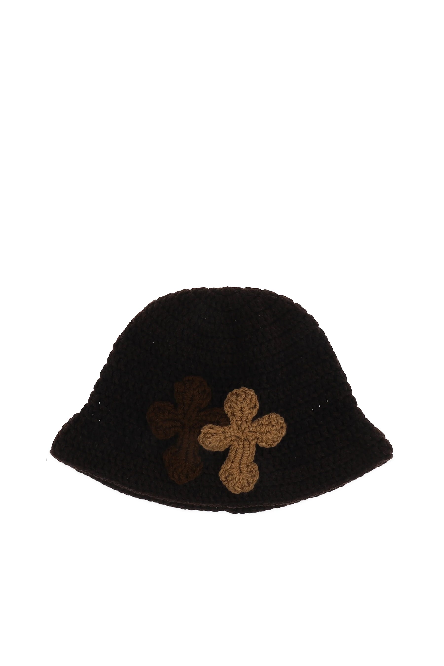3D CROSS KNITHAT / BRWN