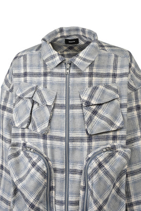 CHECK BDU JACKET / BLU