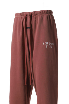 HEAVY FLEECE RELAXED SWEATPANT / CRIMSON