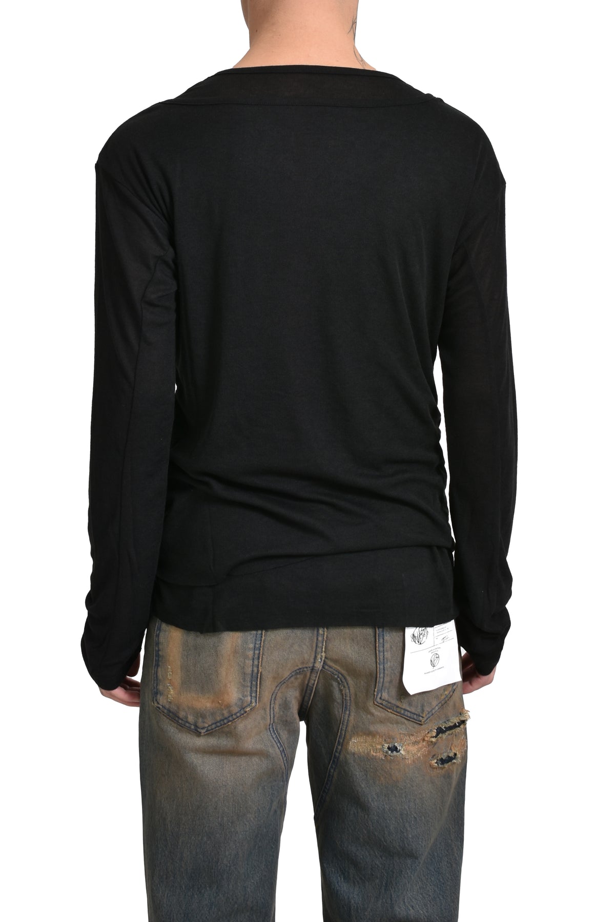 DOUBLE LAYERED LONG SLEEVE / BLK