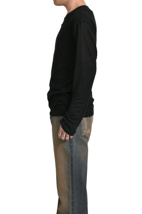 DOUBLE LAYERED LONG SLEEVE / BLK