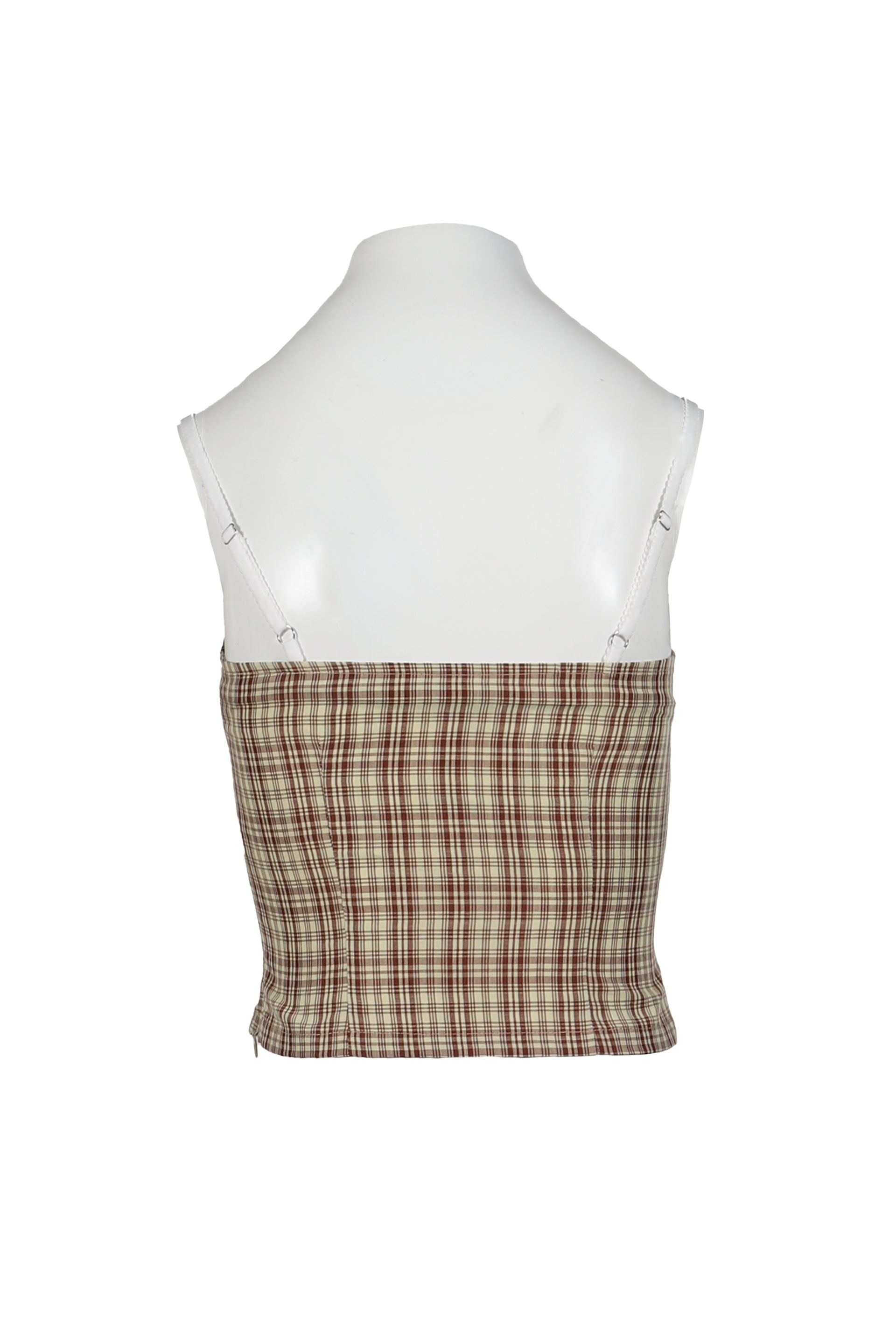 Jaded London LULU CHECK CORSET TOP / BEG