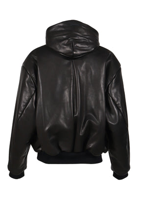 HOODED BOMBER JACKET / BLACK