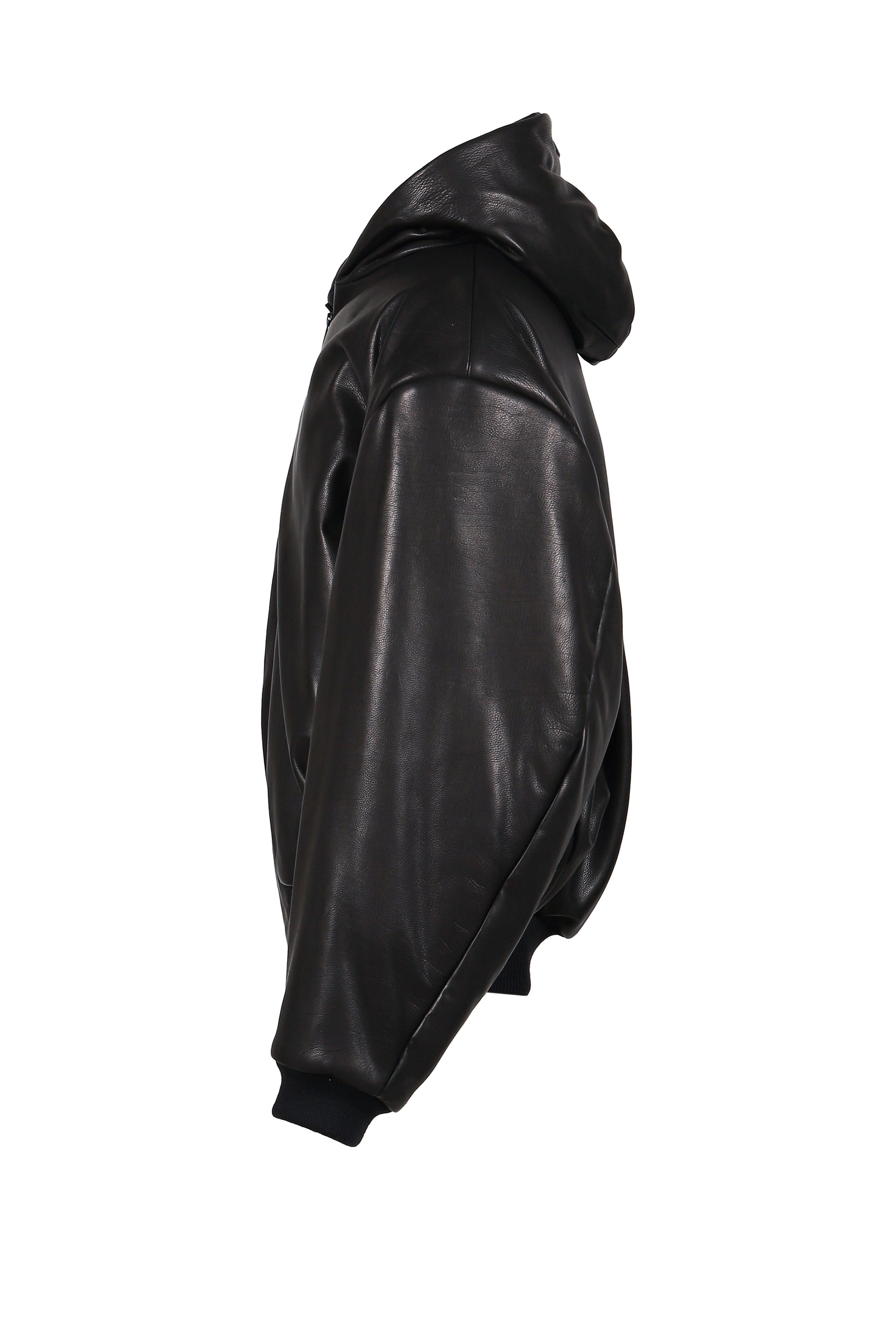 HOODED BOMBER JACKET / BLACK