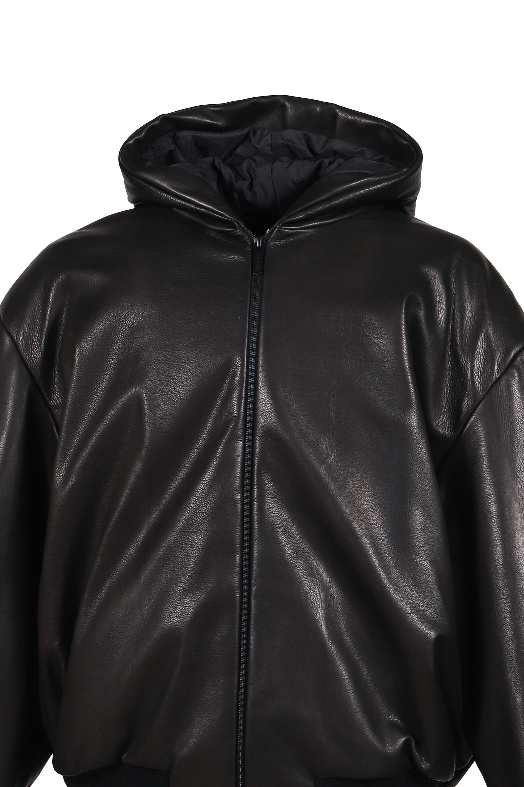 HOODED BOMBER JACKET / BLACK