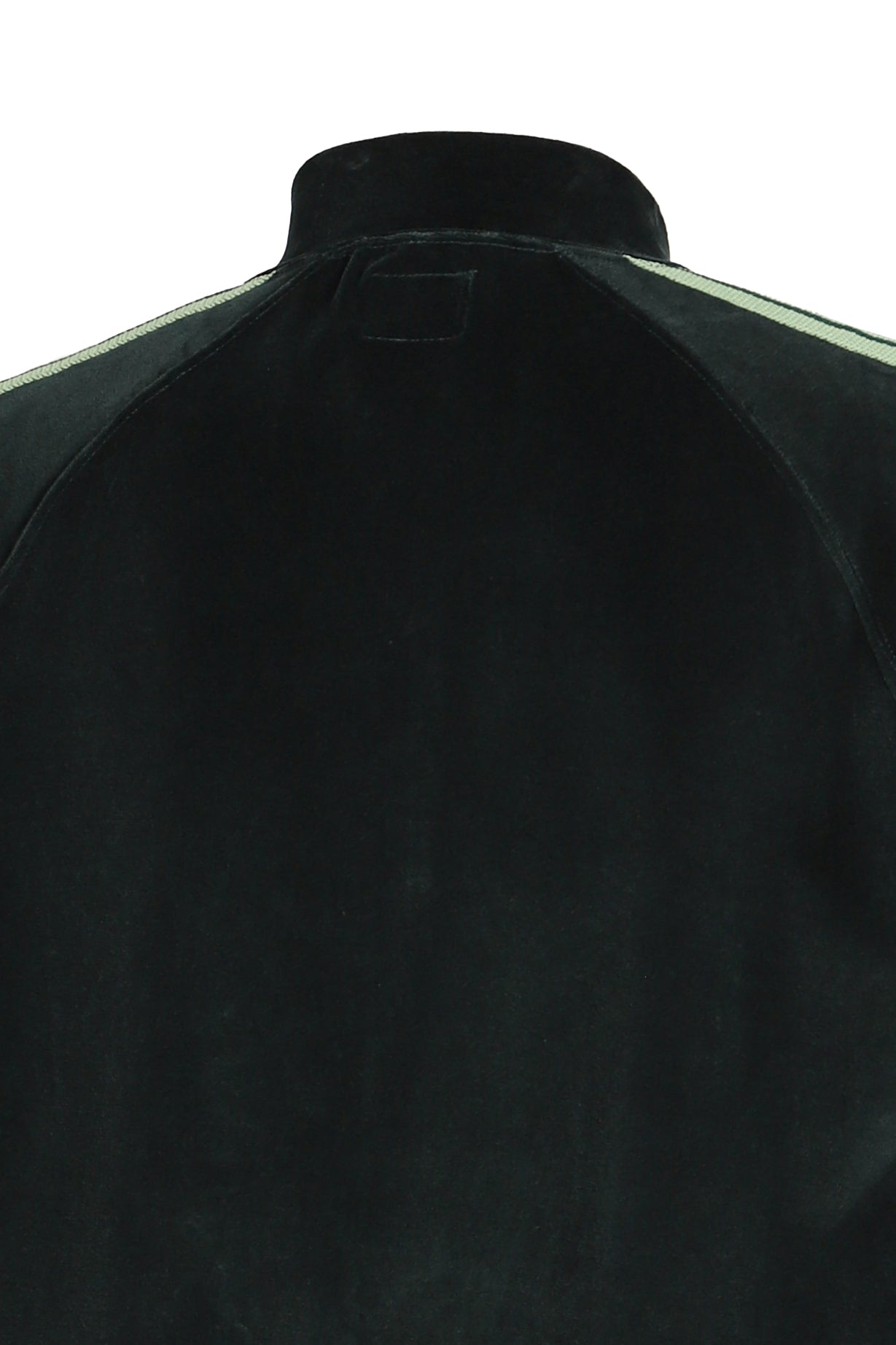 RIB COLLAR TRACK JACKET - C/PE VELOUR / GRN