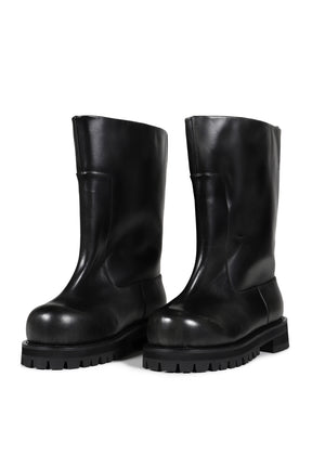 DISTRESSED SHAFT BOOTS / BLK