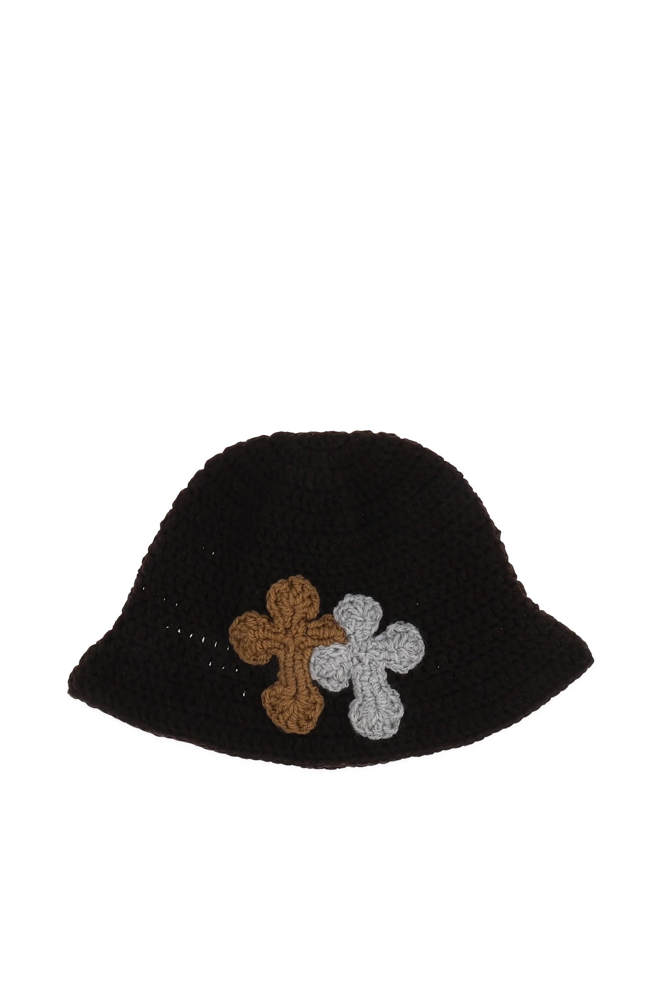 ASKYURSELF FW25 BRUSHED CROSS BEANIE / ECRU/BLK - NUBIAN