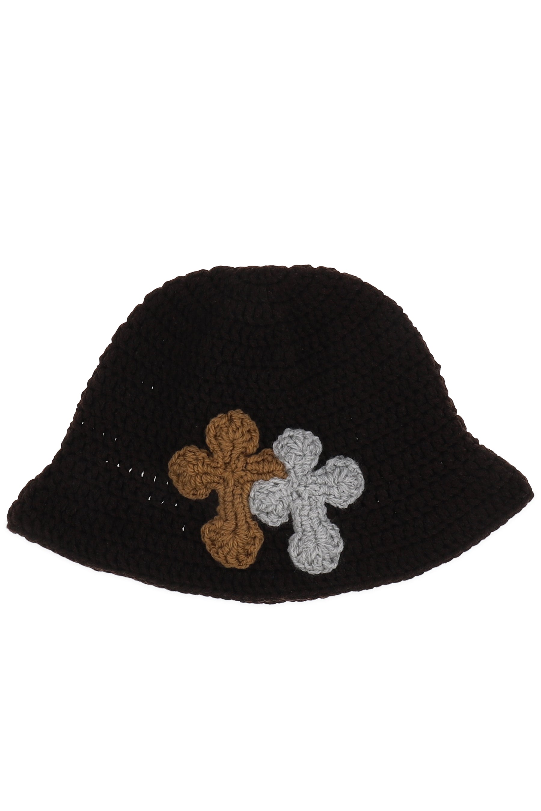 Y.A.R.N ハット Y.A.R.N. ヤーン FW25 NUBIAN限定 3D CROSS KNITHAT / BRWN - NUBIAN