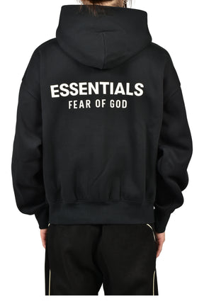 CLASSIC FIT FLEECE ZIP-UP HOODIE / VTG BLK / WHT