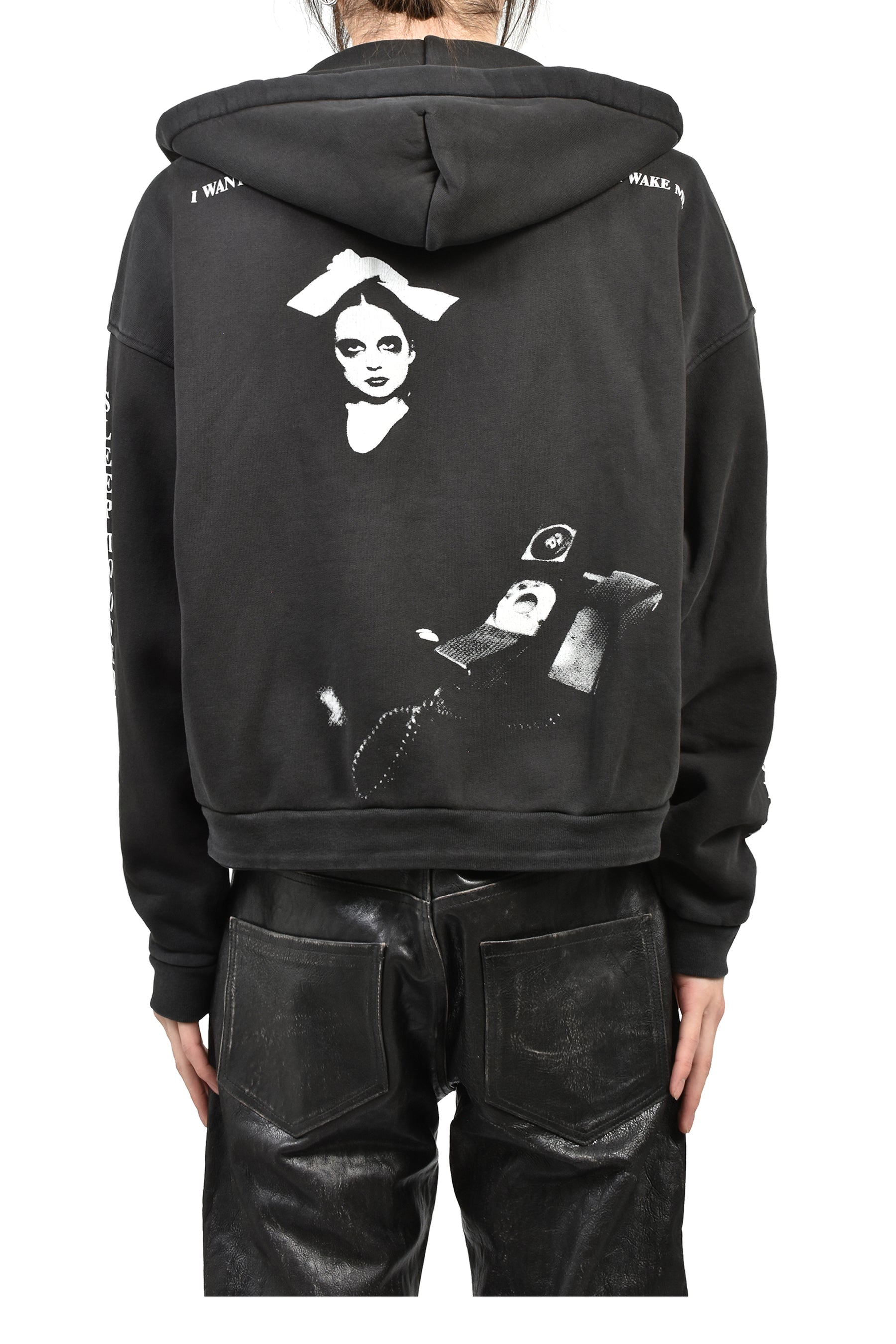 NEVER WAKE ME ZIP HOODIE (EXCLUSIVE) / BLK