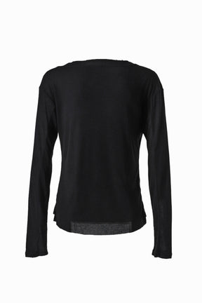 DOUBLE LAYERED LONG SLEEVE / BLK