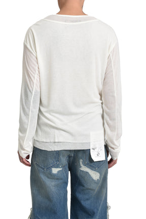 DOUBLE LAYERED LONG SLEEVE / WHT