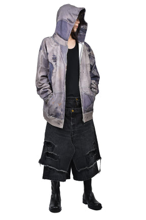 DOCKING STYLE DENIM SHORTS / BLK 