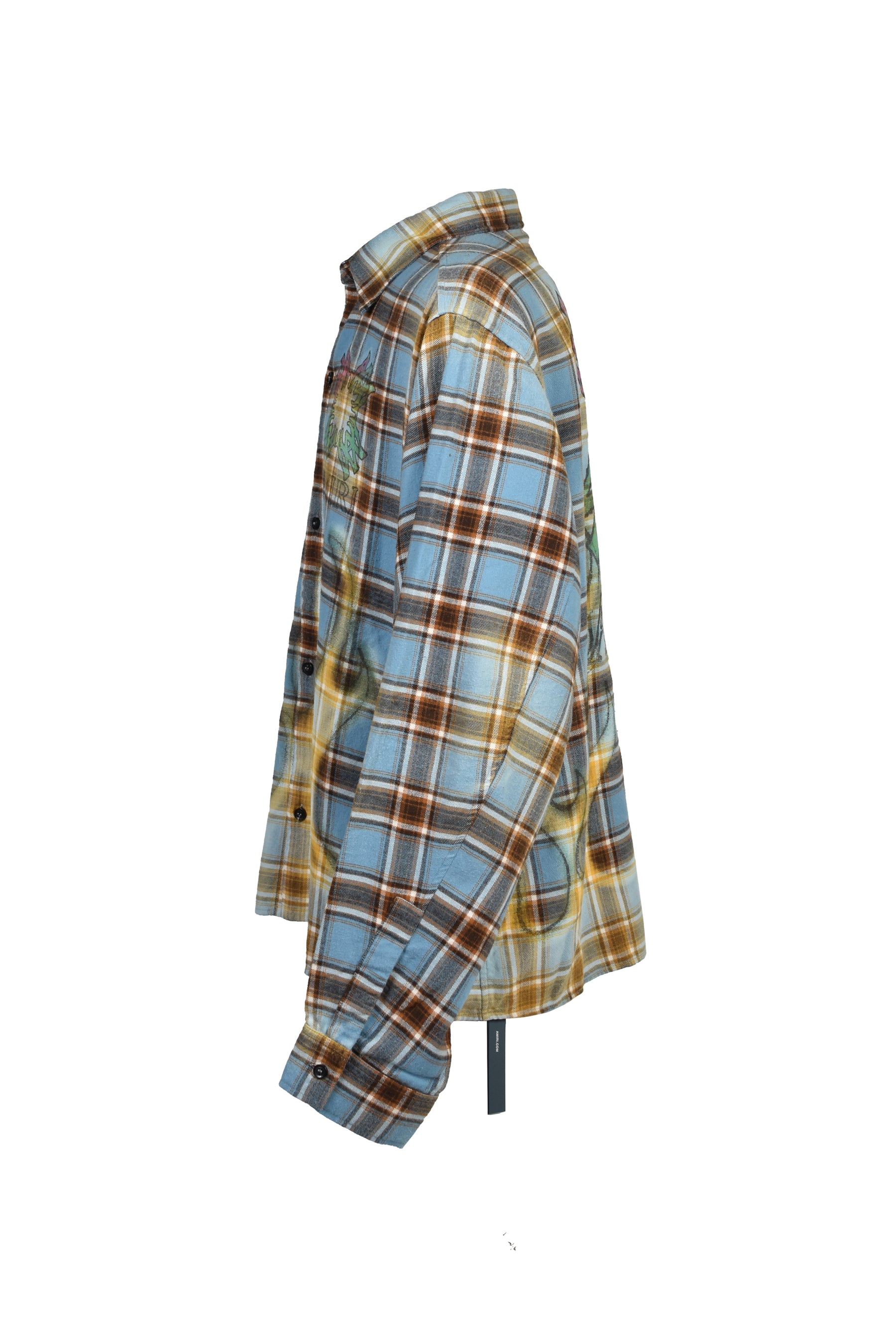 MA QUAD FLAMES FLANNEL LS SHIRT / BLU