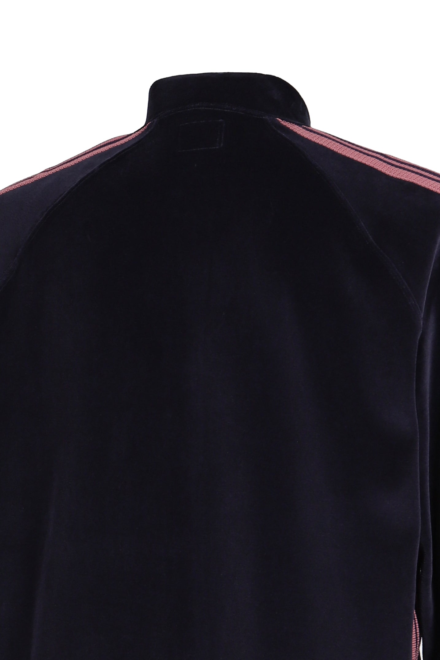 RIB COLLAR TRACK JACKET - C/PE VELOUR / NVY