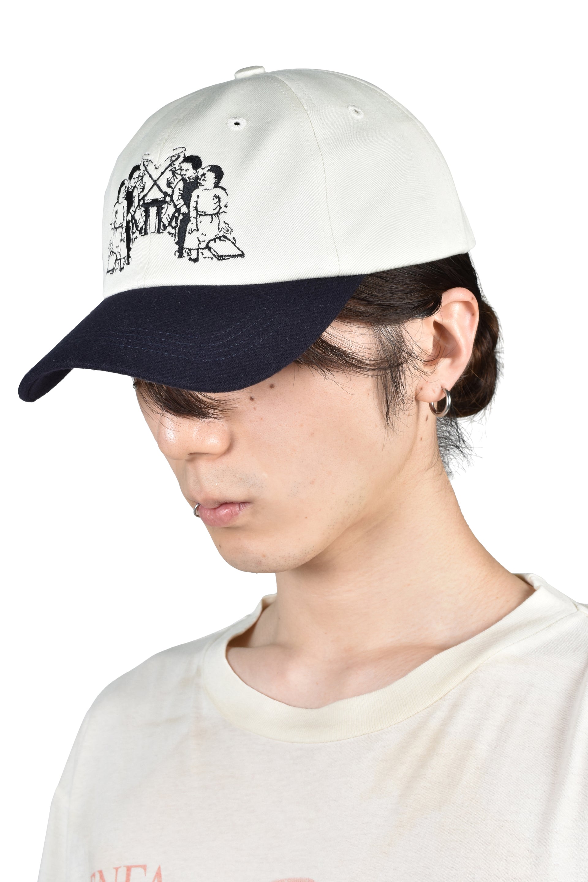 SEESAW KIDS 6-PANEL HAT / CREAM BLK