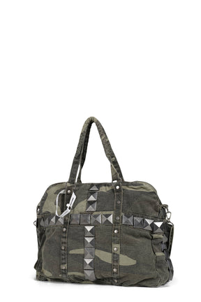 CAMO CANVAS STUD BAG / CAMO