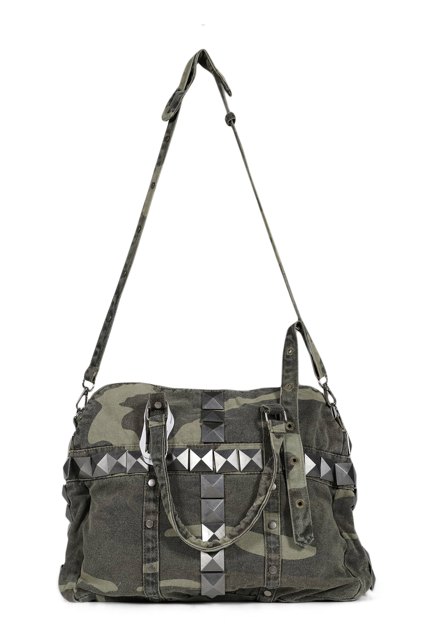 CAMO CANVAS STUD BAG / CAMO