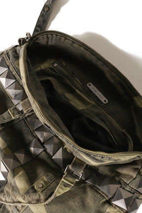CAMO CANVAS STUD BAG / CAMO