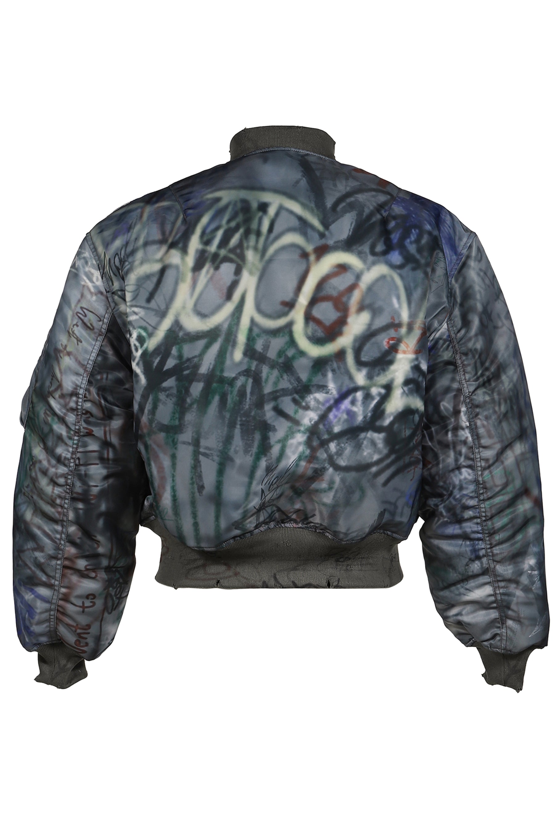GRAFFITI REVERSIBLE BOMBER JACKET / GRN