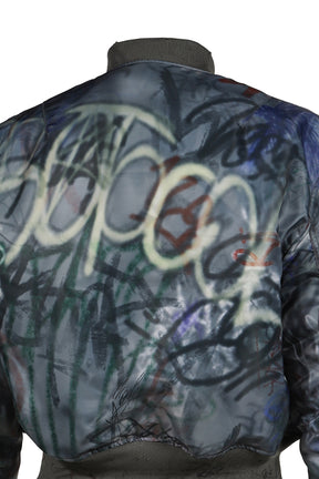 GRAFFITI REVERSIBLE BOMBER JACKET / GRN