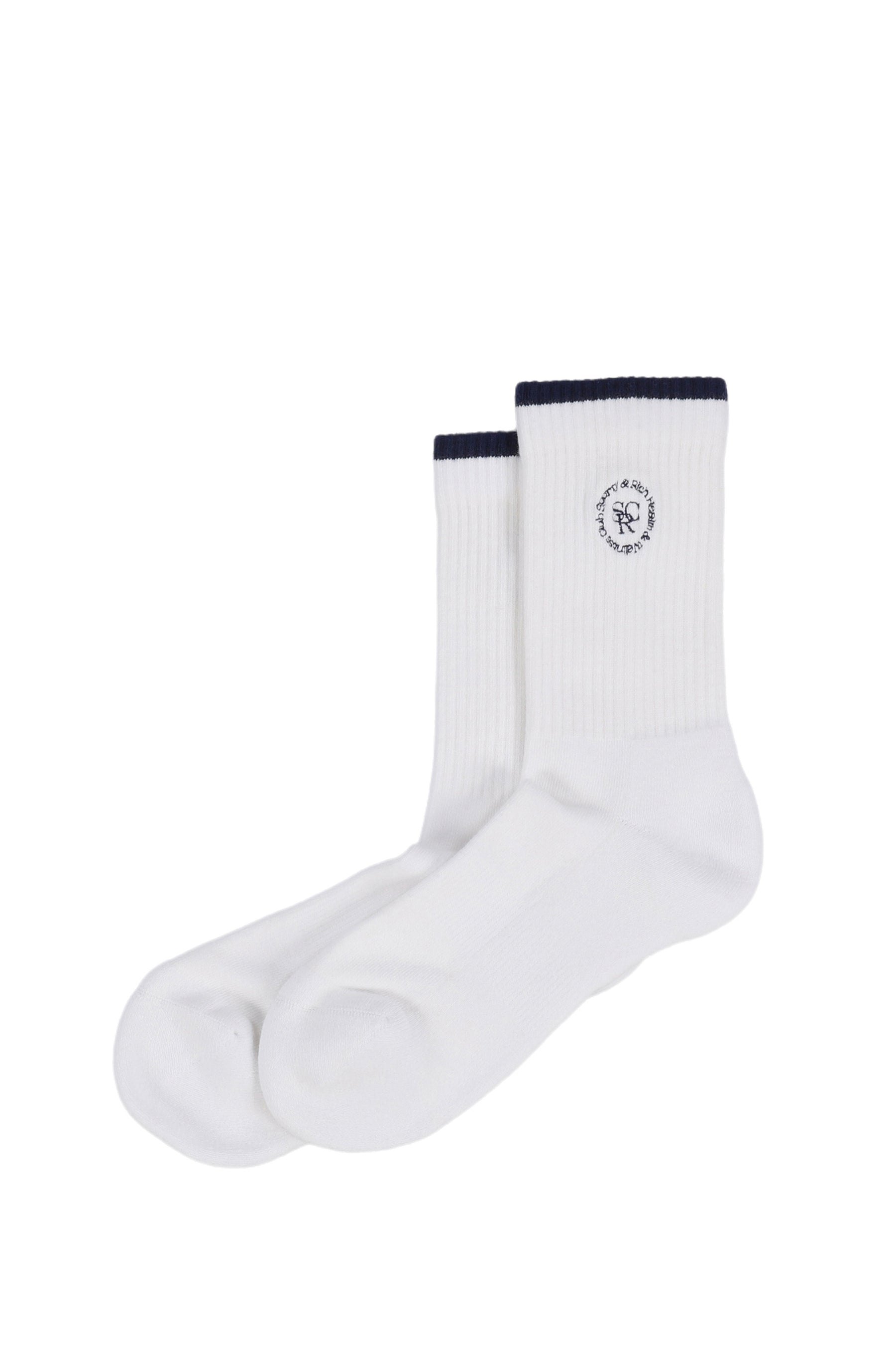 SRHWC EMBROIDERED SOCKS / WHT