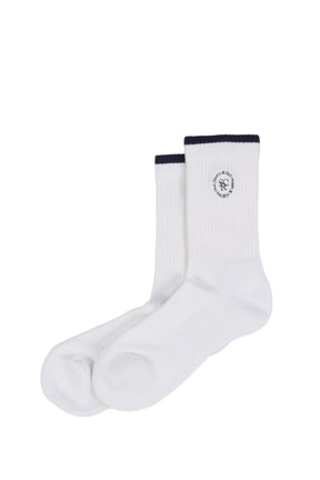 SRHWC EMBROIDERED SOCKS / WHT