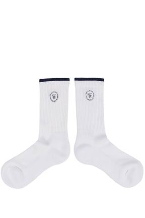 SRHWC EMBROIDERED SOCKS / WHT