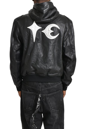 SLIM ROCK LEATHER JACKET / BLK