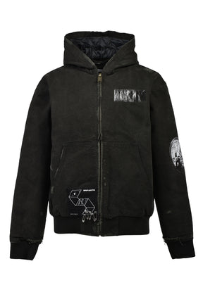WAR STARTED HOODED WORK JACKET (EXCLUSIVE) / BLK