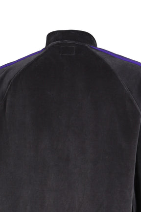 RIB COLLAR TRACK JACKET - C/PE VELOUR / CHA