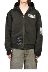 WAR STARTED HOODED WORK JACKET (EXCLUSIVE) / BLK
